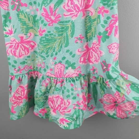 TOMMY BAHAMA Floral Sundress Ruffles Pink/Green Girls‎ 4 - Picture 3 of 9